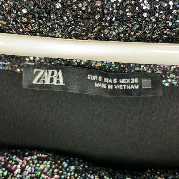 Zara Shiny Glitter Off The Shoulder Bodysuit. Size Small. - Picture 5 of 12